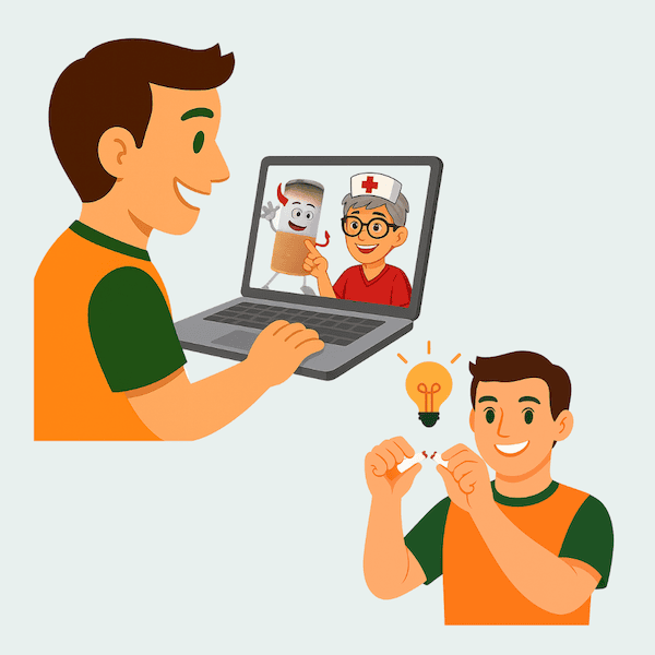 Programme de prepcoaching en ligne pour créer le déclic, renforcer la décision d'arrêter de fumer facilement et rapidement, et gérer le manque psychique, les gestes réflexes et les rechutes